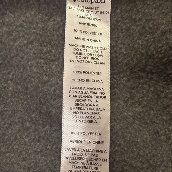 Cotopaxi Gray Fleece Jacket with Red and Blue Accents.mj0121 - Picture 9 of 11